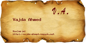 Vajda Ahmed névjegykártya